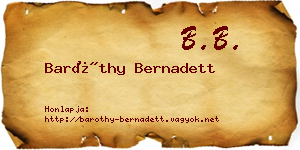Baróthy Bernadett névjegykártya